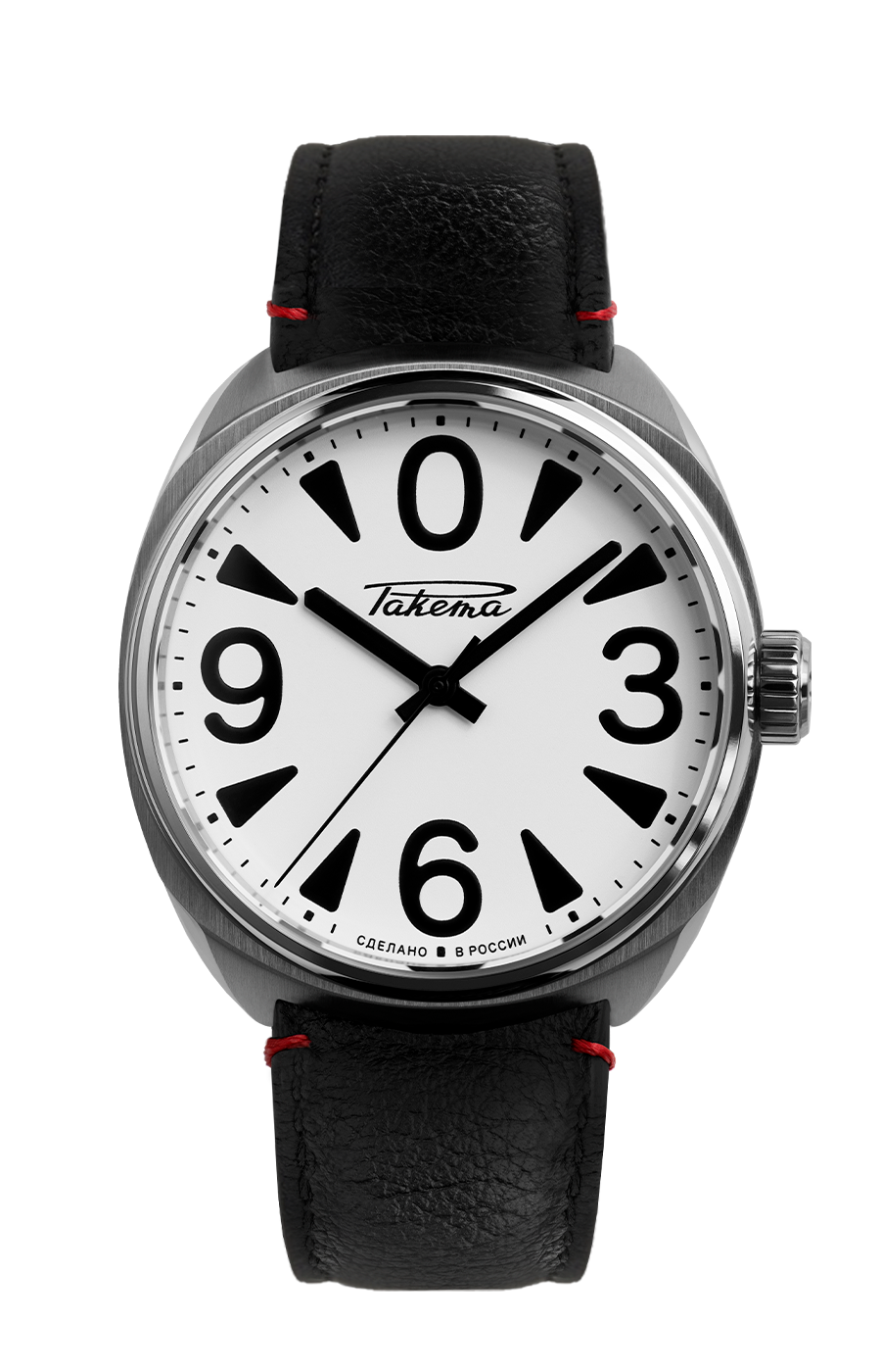 Raketa Big Zero watch (black and white dial)