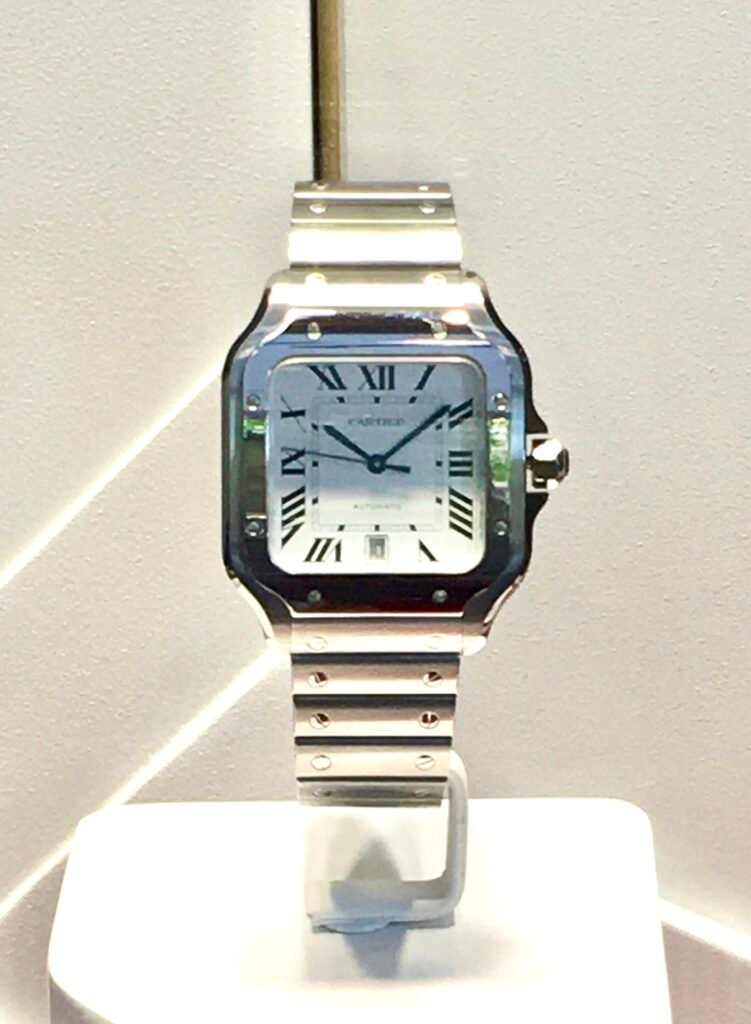 Cartier Santos wristwatch front view
