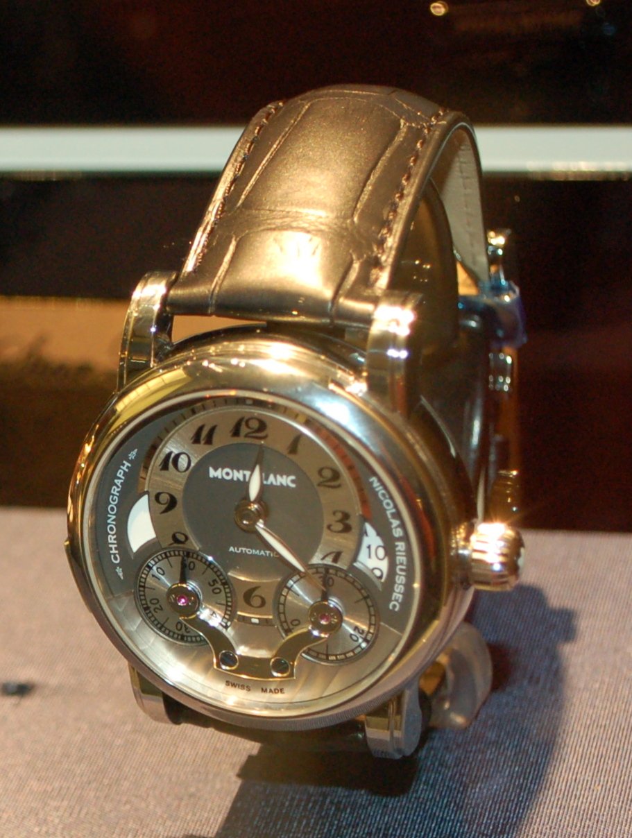 Montblanc Nicolas Rieussec wristwatch close-up