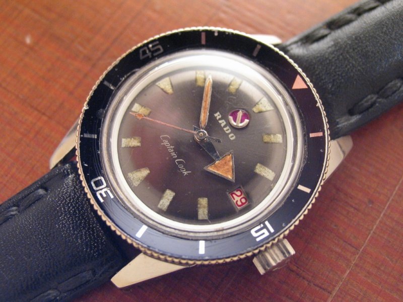 Rado Captain Cook MK1 watch, close-up photo
