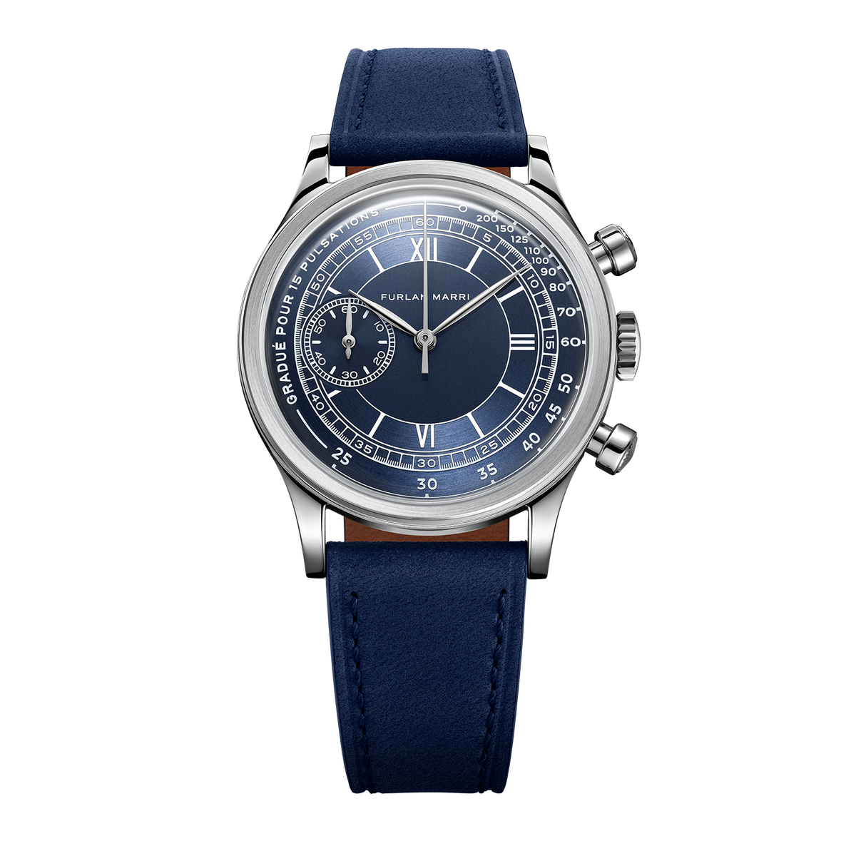 Furlan Marri Ardesia Blu mechaquartz chronograph (dial view)