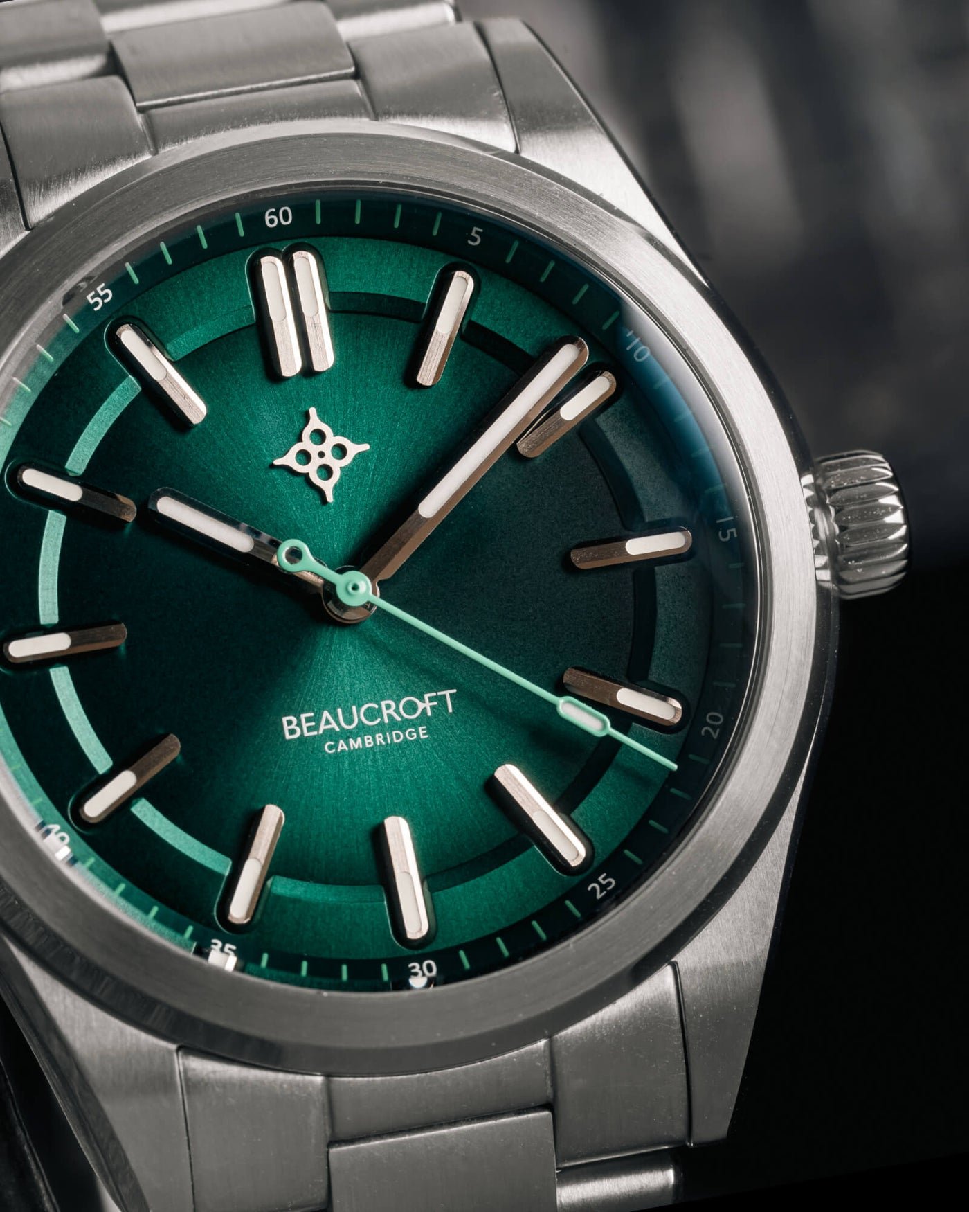 Beaucroft Element (Forest Green) dial — close-up