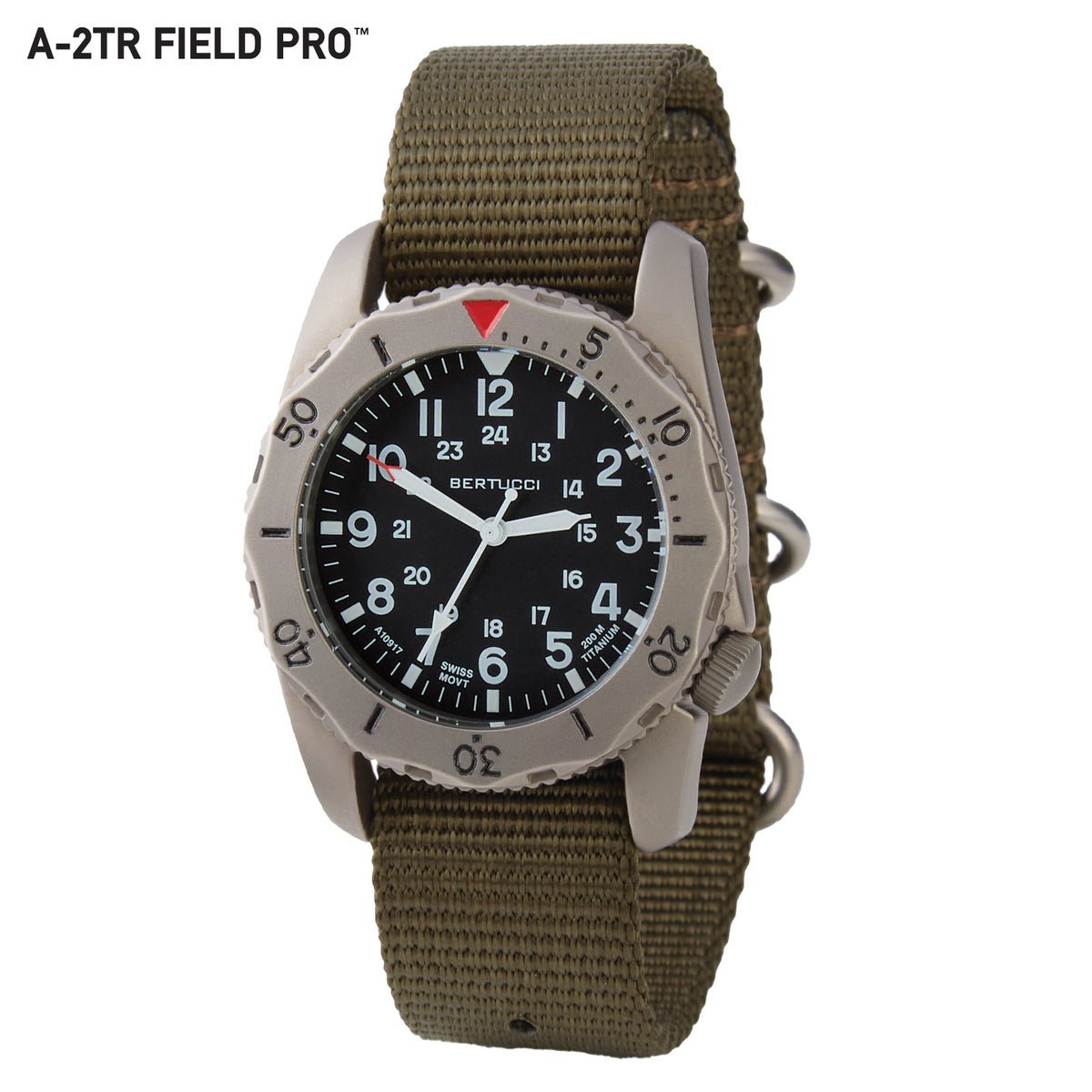 Bertucci A-2TR Field Pro titanium field watch (official product photo)