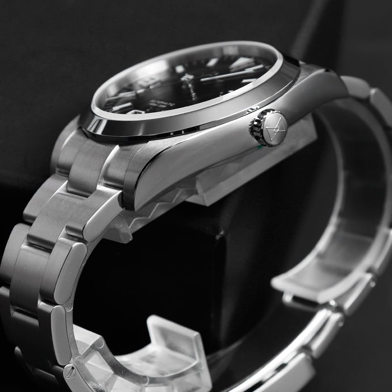 Cronos Explore 36mm stainless steel field/explorer-style watch on bracelet