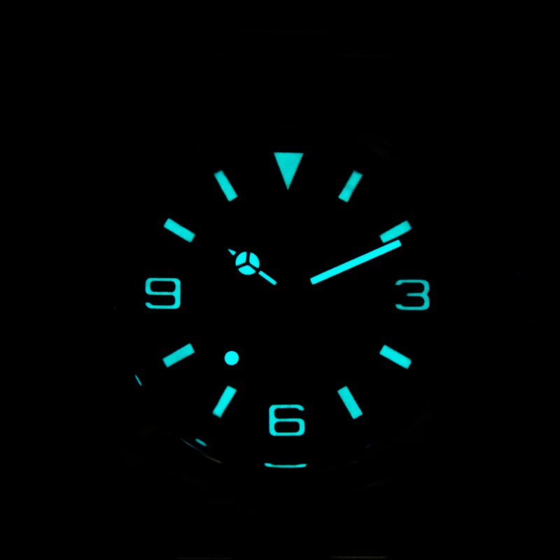 Cronos Explore 36mm field/explorer-style watch angled view