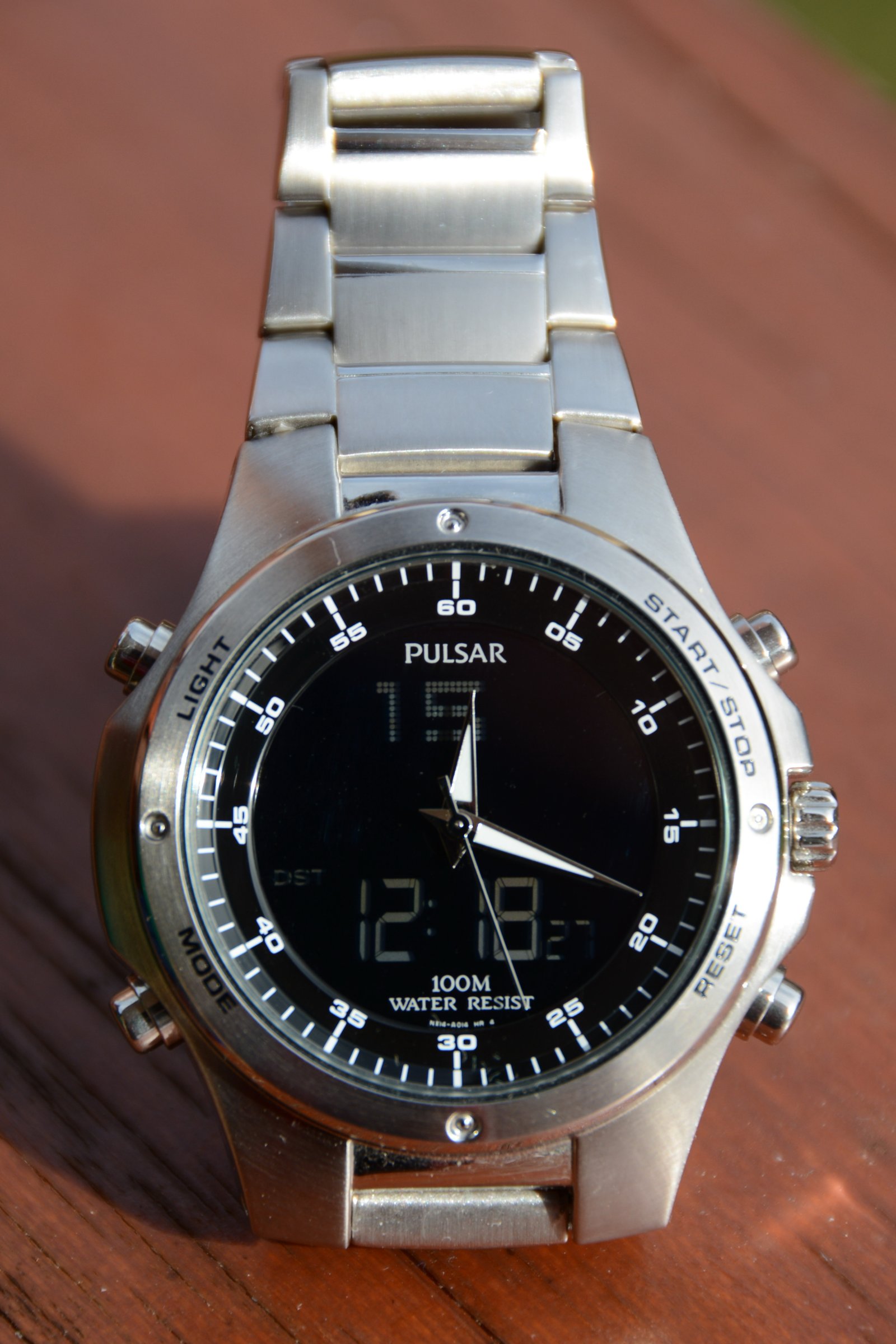 Pulsar Dual Time World Chronograph – dial close-up