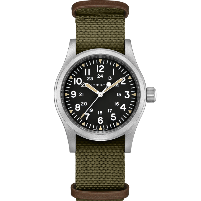 Hamilton Khaki Field Mechanical H69439931 (38mm) — black dial on NATO strap