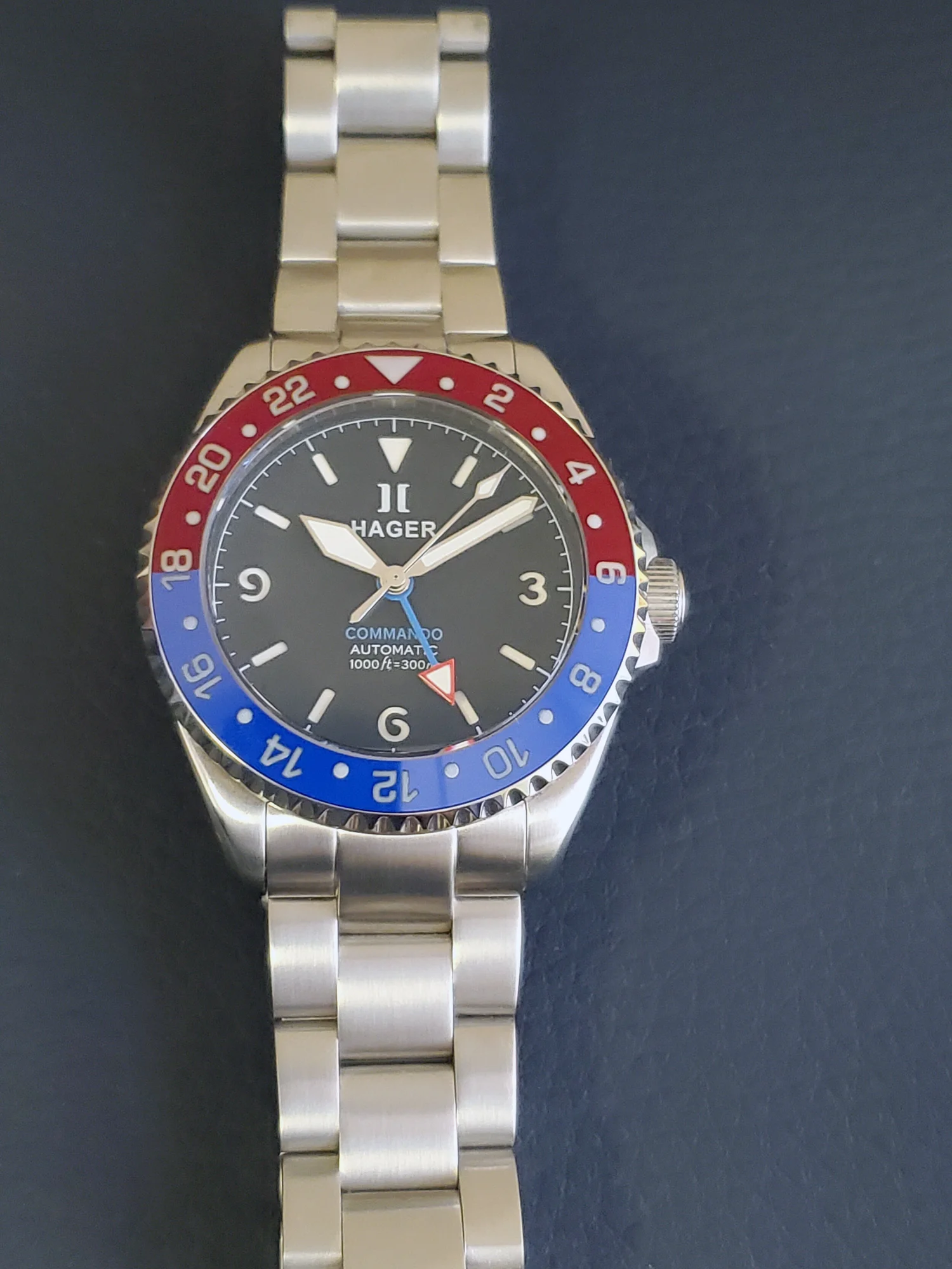 Hager Commando GMT with Pepsi-style 24-hour bezel