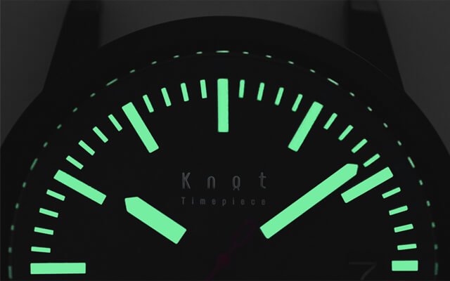 Knot TS1-36 titanium solar watch close-up (official image)
