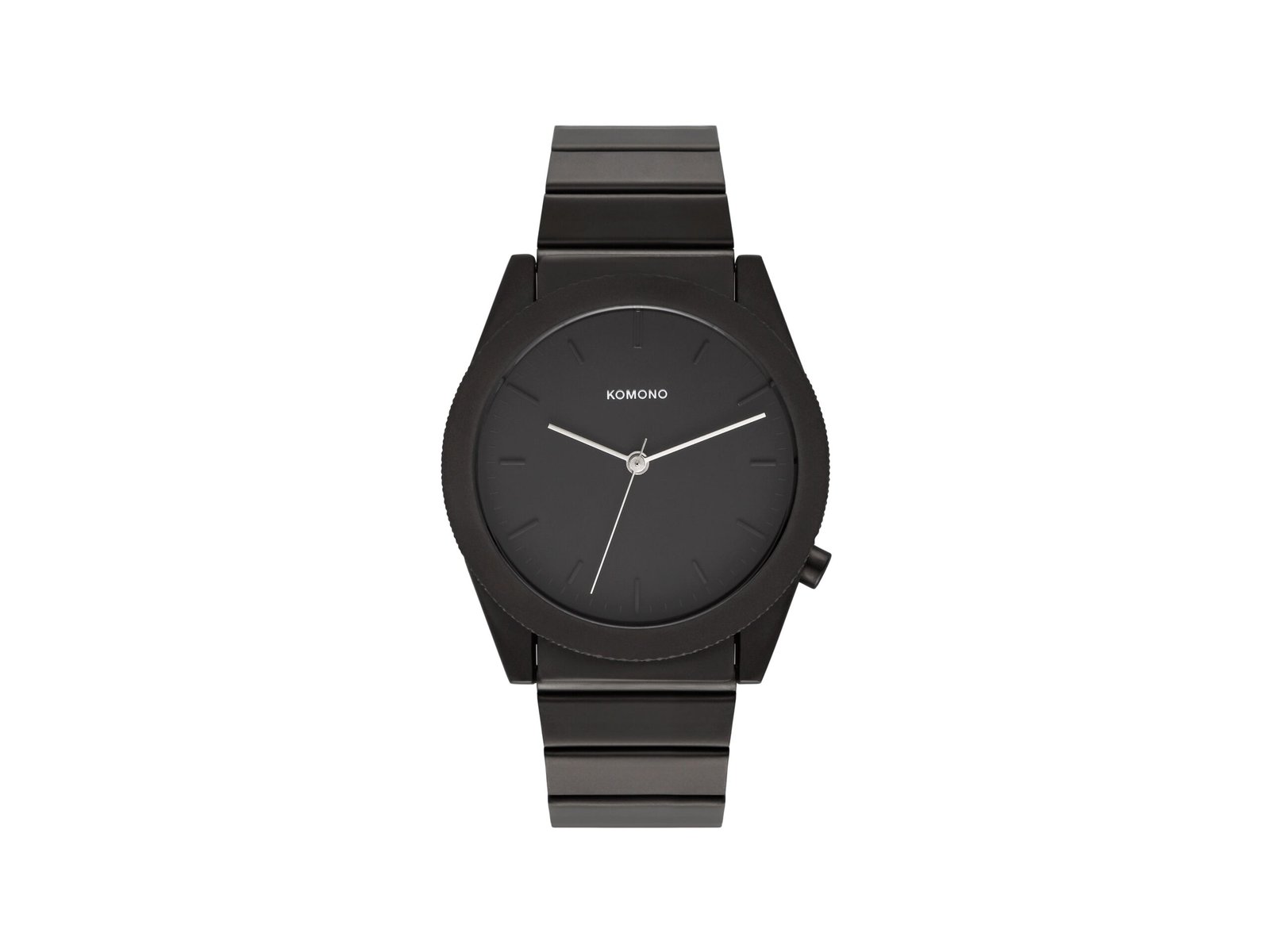 Komono Ray Solid Black watch on wrist