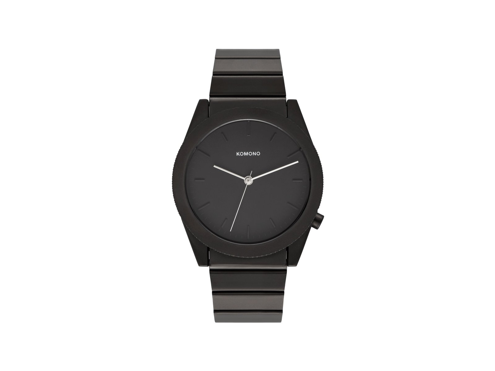 Komono Ray Solid Black watch on wrist