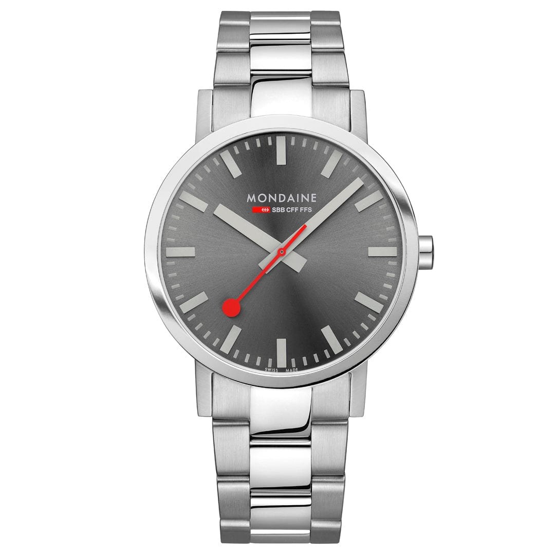 Mondaine Classic 40mm A660.30360.81SBJ watch (Swiss Railways dial, steel bracelet)