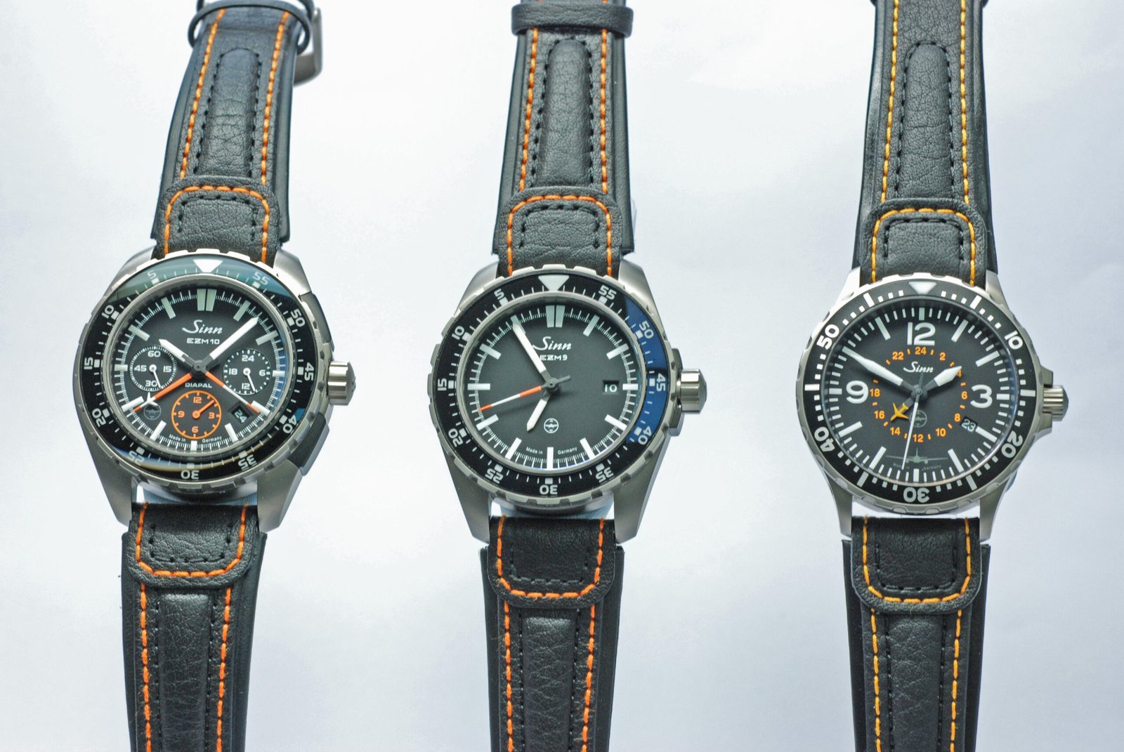 Sinn tool watches (EZM series) — multi-watch photo