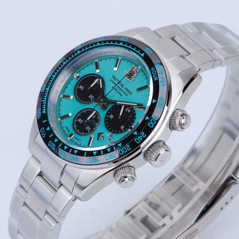 Tactical Frog VS75 solar chronograph watch detail (official photo)